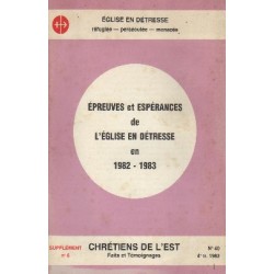 Epreuves et espérances de...