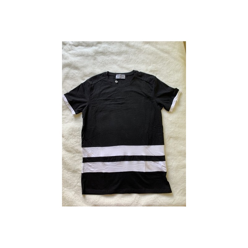 T-shirt GOV DENIM noir & blanc